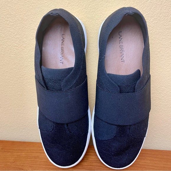 Lane Bryant Slip On Sneaker Black Mesh Tennis Shoe Size 8.5 Wide - Picture 9 of 11